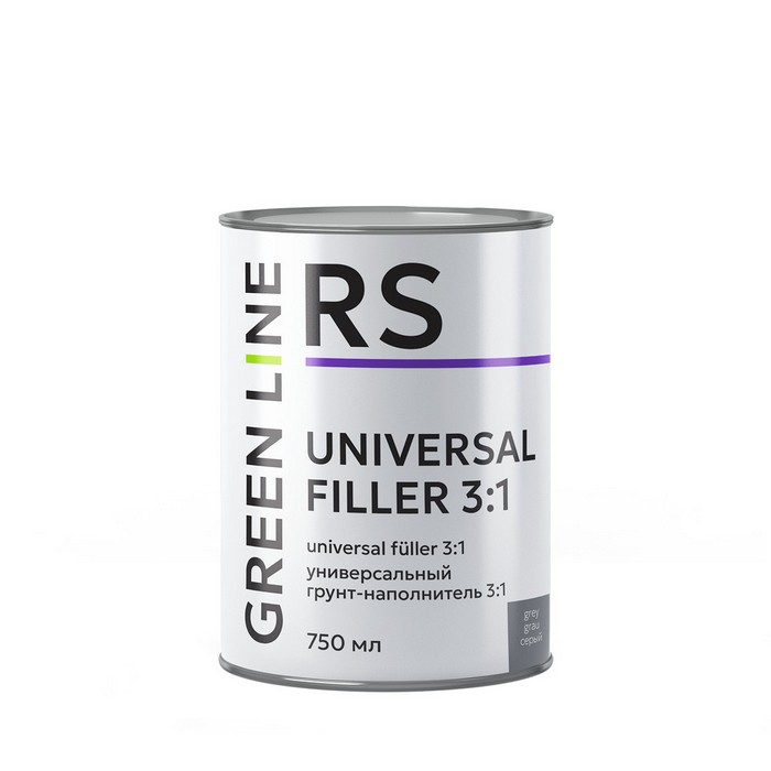 Green Line Universal Filler 3:1. Грунт-наполнитель универсальный, серый, объем 750мл.