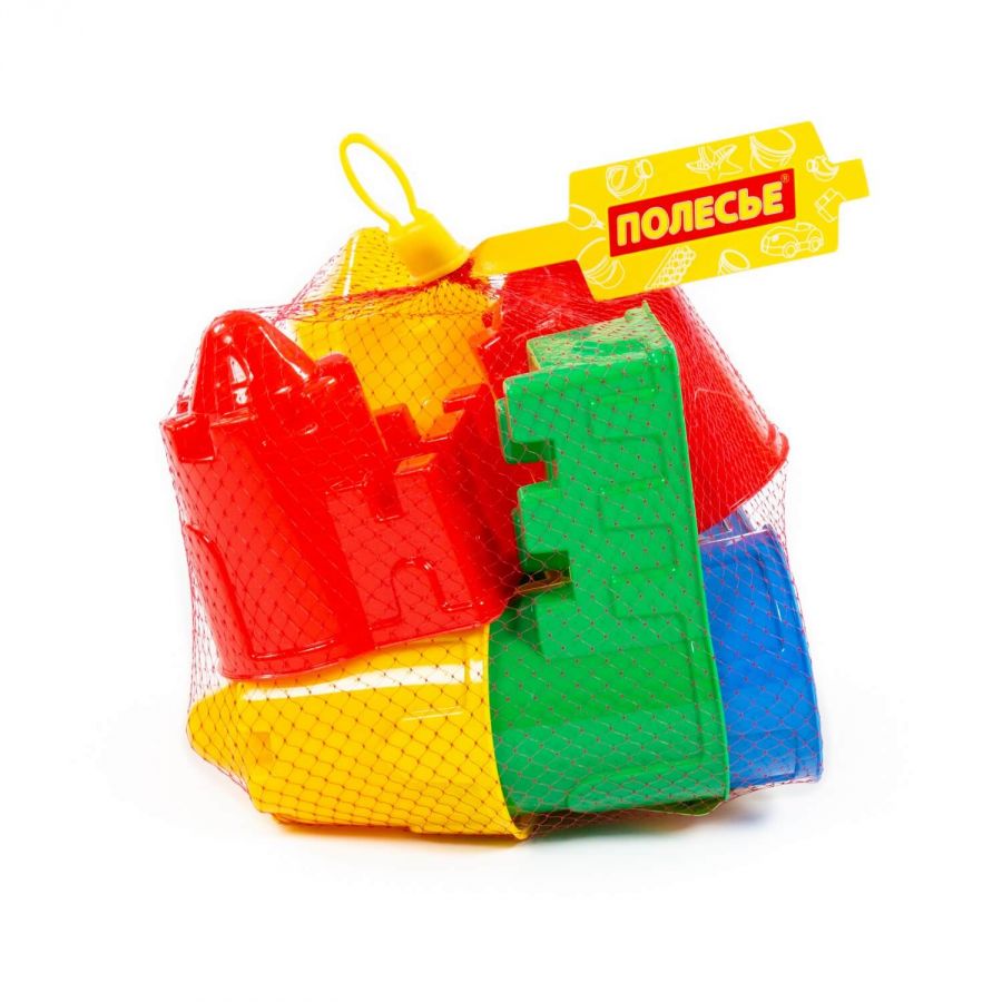 Набор №543: формочки (замок мост + замок башня + замок стена с одной башней + замок стена с двумя башнями + замок угловой + замок квадратный)