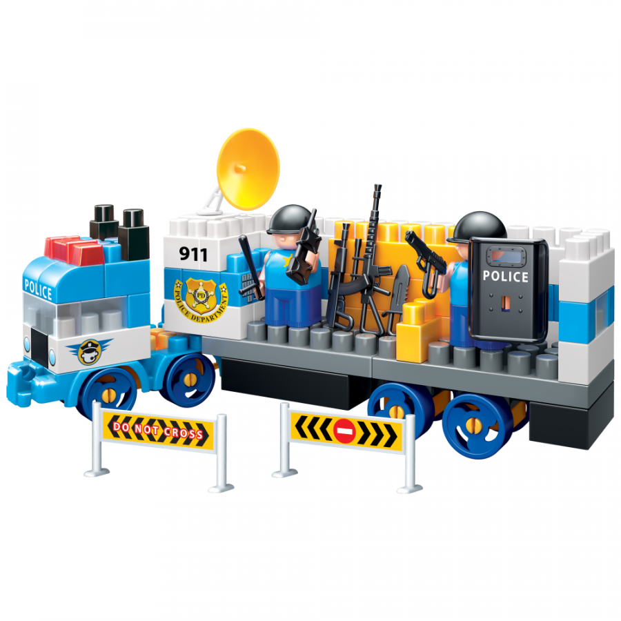 Конструктор "Полиция" Набор Грузовик с вооружением и группой быстрого реагирования