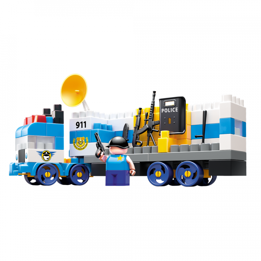 Конструктор "Полиция" Набор Грузовик с вооружением и группой быстрого реагирования
