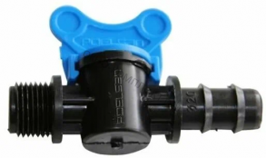 Кран шар.ПНД 20х1/2"  обжим-НР  (мини)