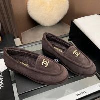 Лоферы Chanel с мехом Premium