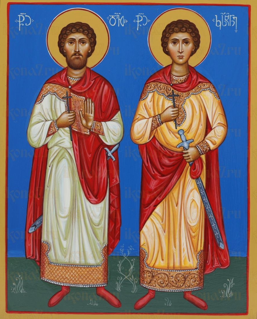 Икона Давид и Константин Арагветские (UV-печать)(10207)