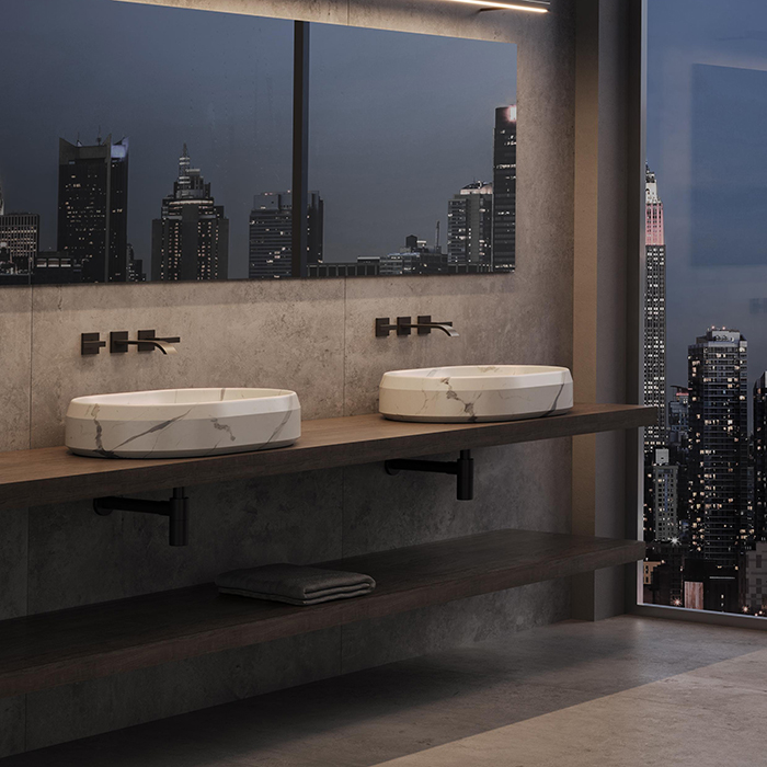 Раковина из натурального мрамора Dea Design Marble Salerno DD1510 650 65x47xh13 см