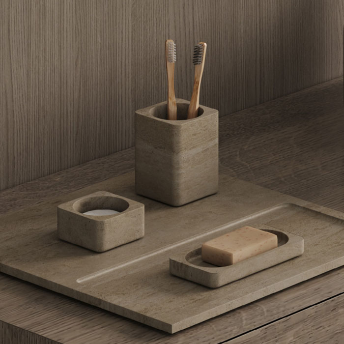 Изображение Контейнер Dea Design Marble MIA quadro DD1631 80х80хh104 мм настольный