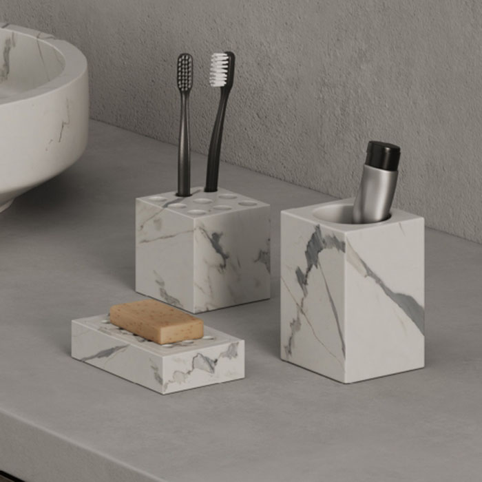 Контейнер Dea Design Marble MIA quadro DD1633 80х80хh80 мм