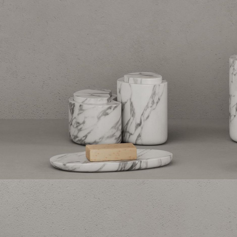 Контейнер с крышкой Dea Design Marble MIA fagiolo DD1655 150х92хh85 мм