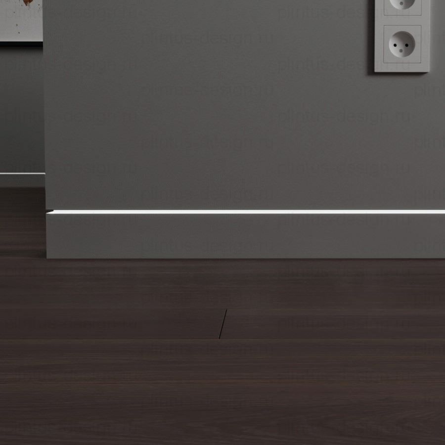 Скрытый плинтус Luxury Wood Decor анодированный 80 мм