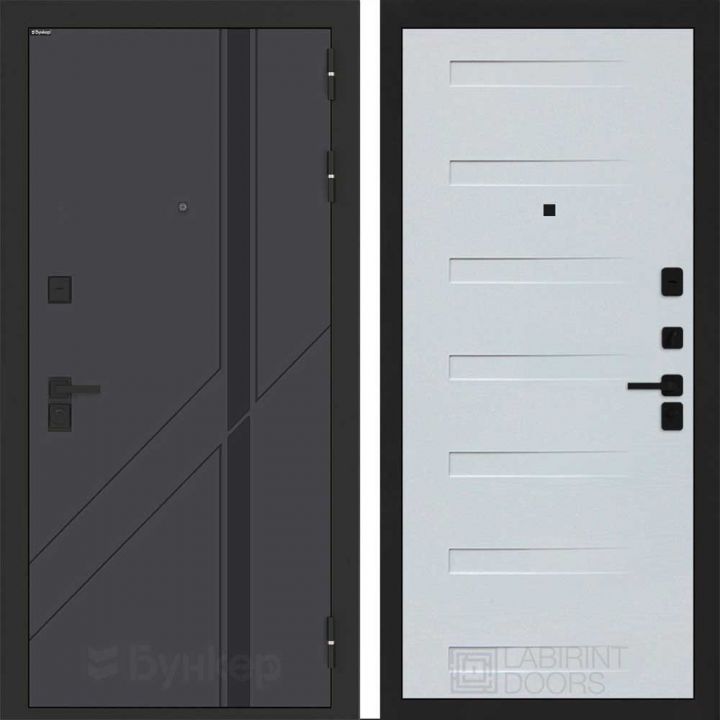 Входная дверь Бункер BN-12 - 14 Дуб кантри белый горизонт