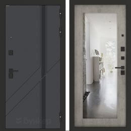 Входная дверь Бункер BN-12 - 18 Зеркало Бетон светлый