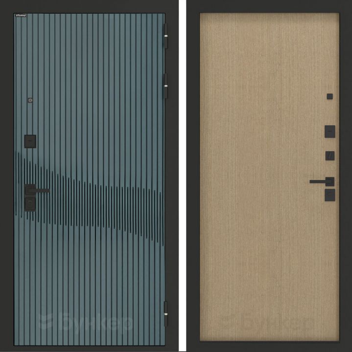 Входная дверь Бункер BN-13 - ДВП Венге светлый