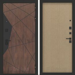 Входная дверь Бункер BN-14 - ДВП Венге светлый