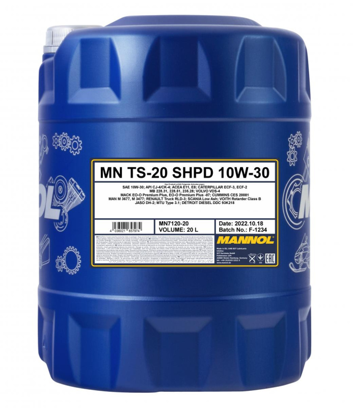 Mannol TS-20 SHPD 10W-30, 20л
