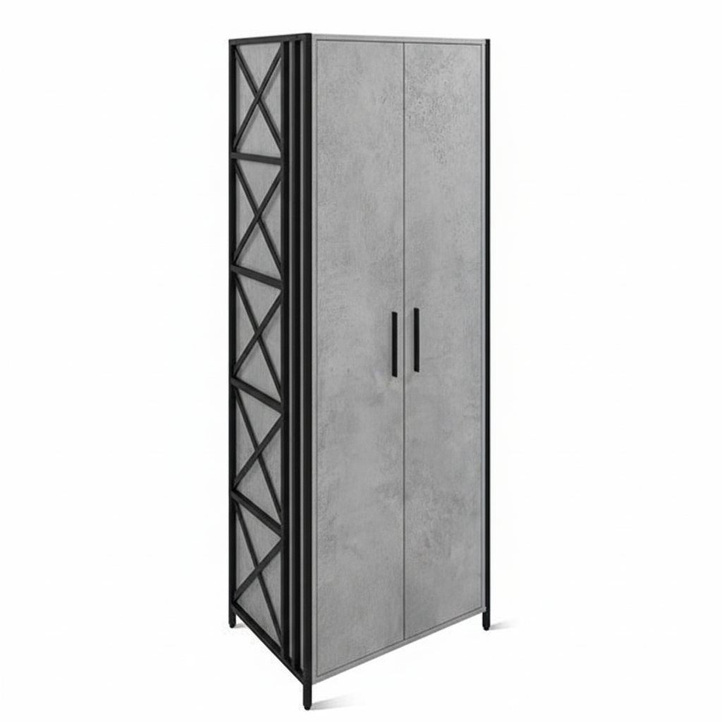 ЛОФТ-13 Шкаф для одежды (700х500х1900 мм) Бетон