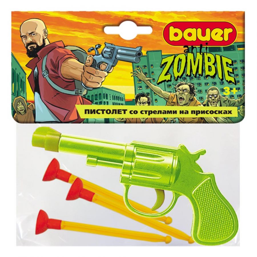 Пистолет со стрелами на присосках  "Охотник на зомби"