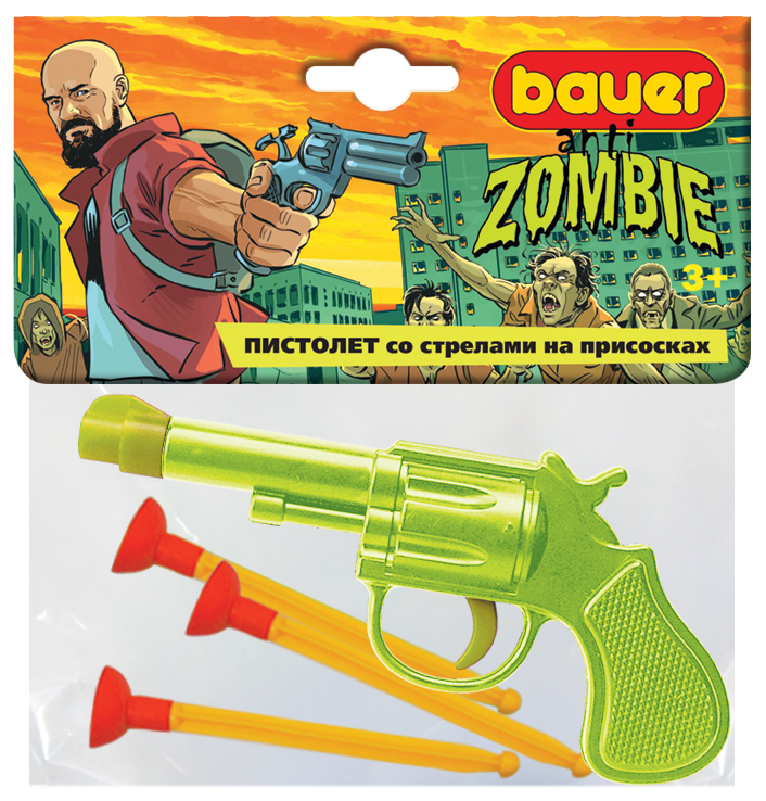 Пистолет со стрелами на присосках  "Охотник на зомби"