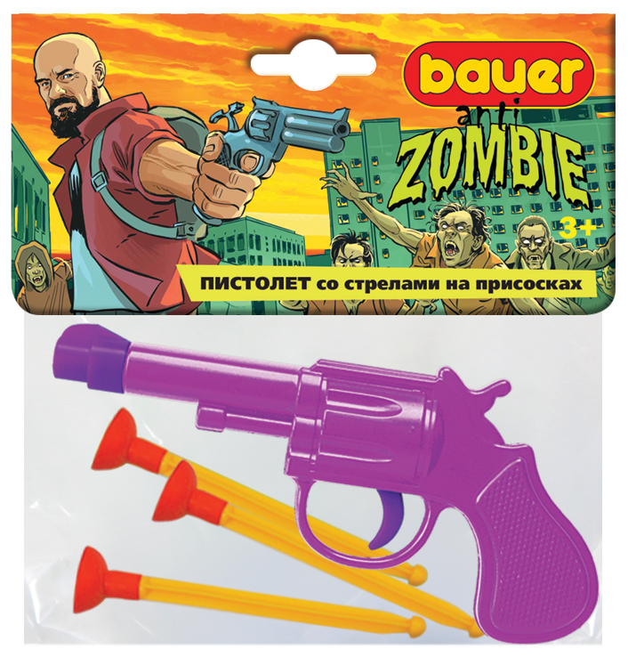 Пистолет со стрелами на присосках  "Охотник на зомби"