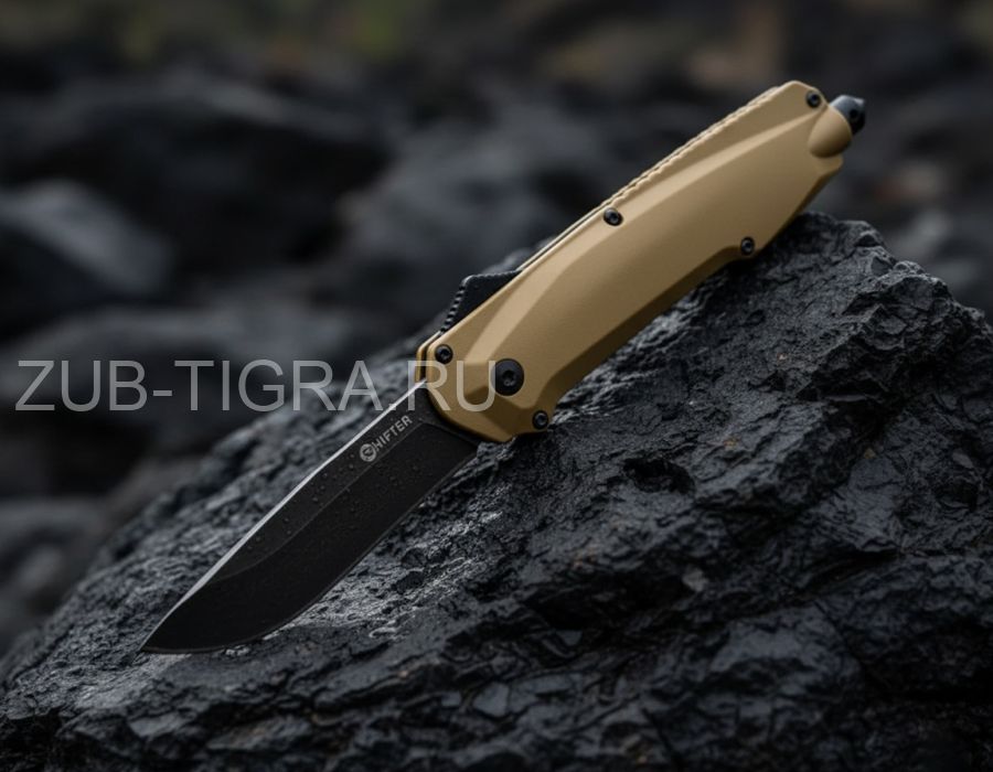 Автоматический нож Rover (Black Stonewash, Tan) - Shifter Автоматический нож Rover (Black Stonewash, Tan) - Shifter