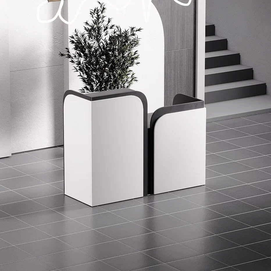 Ресепшн "Элегант" черный / белый