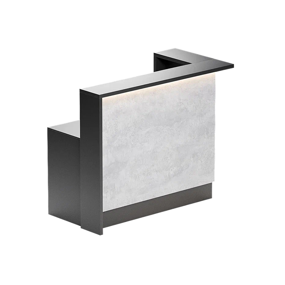 Ресепшн «Марсия» черный/цемент светлый