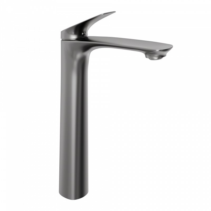 Смеситель для раковины Abelsberg Perfecta INF60102GM высокий, космическая сталь