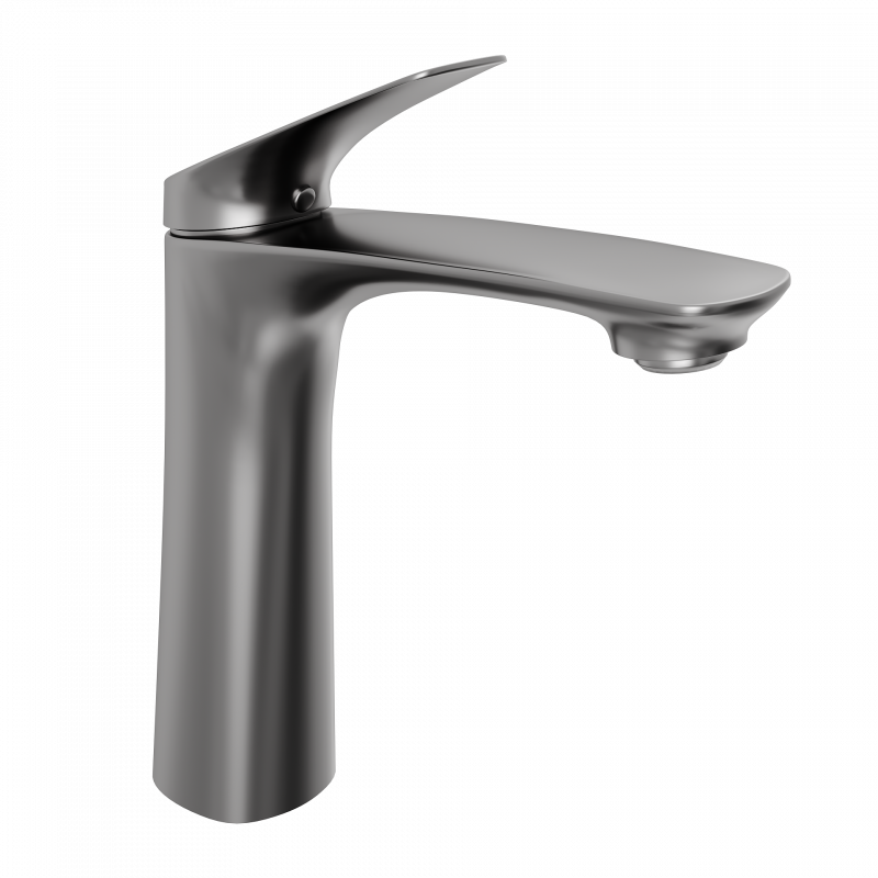 Смеситель для раковины Abelsberg Perfecta INF60101GM, космическая сталь