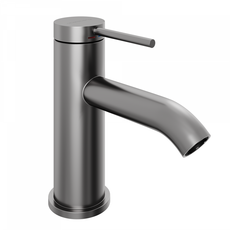 Смеситель для раковины Abelsberg Fluida ERF22001GM, космическая сталь