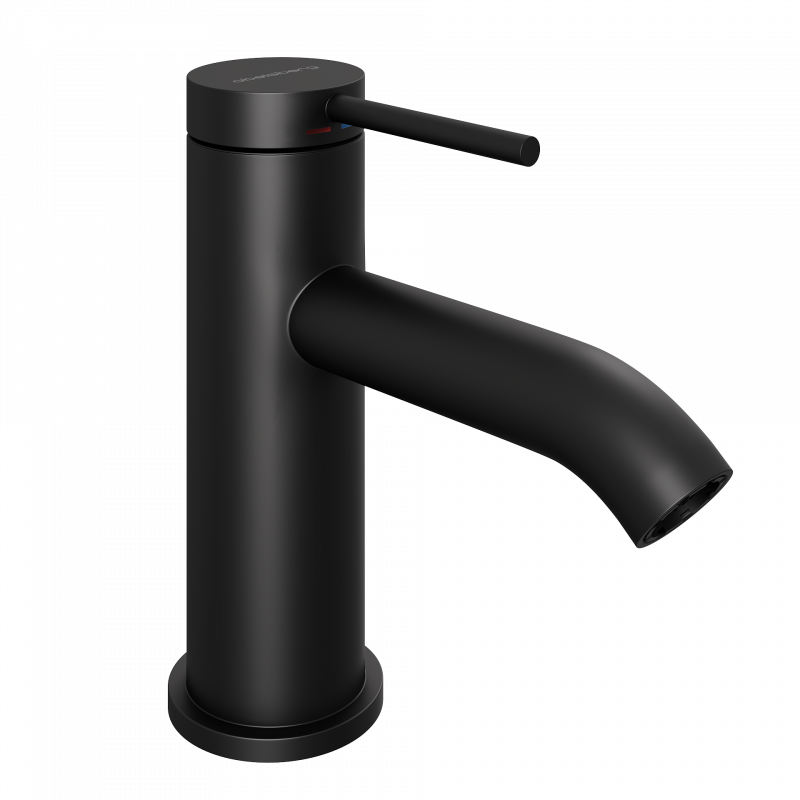 Смеситель для раковины Abelsberg Fluida ERF22001MB, вулканический черный