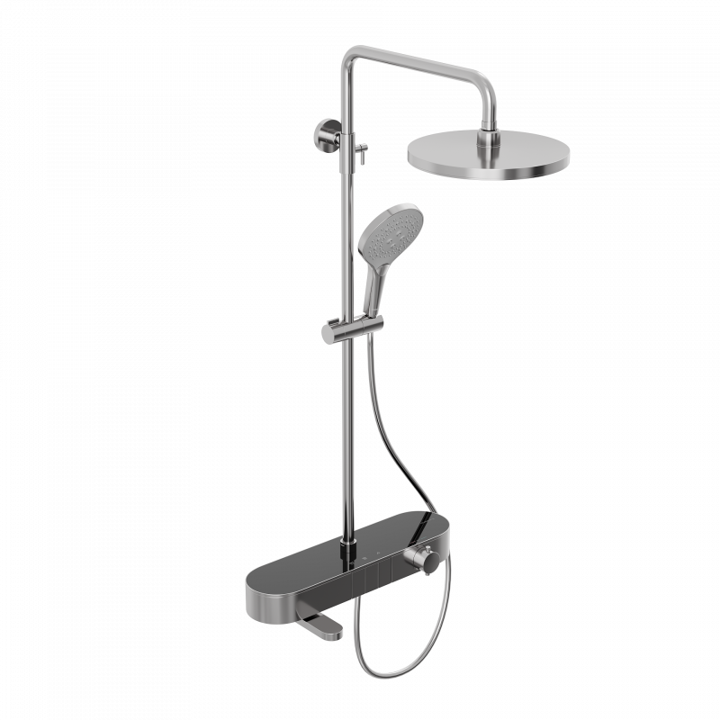Душевая система Abelsberg Intensa с термостатом с изливом, хром SNS52655CH