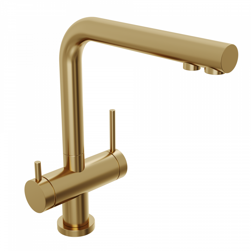 Смеситель для кухни ABELSBERG Pura с возможностью подключения фильтра, королевское золото, UVF70929BG