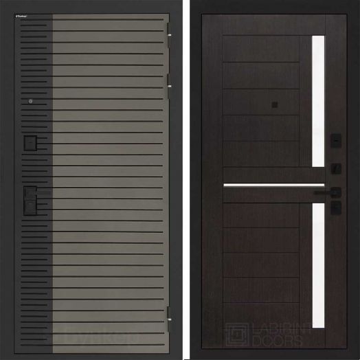 Входная дверь Бункер BN-15 - 02 Венге, стекло белое