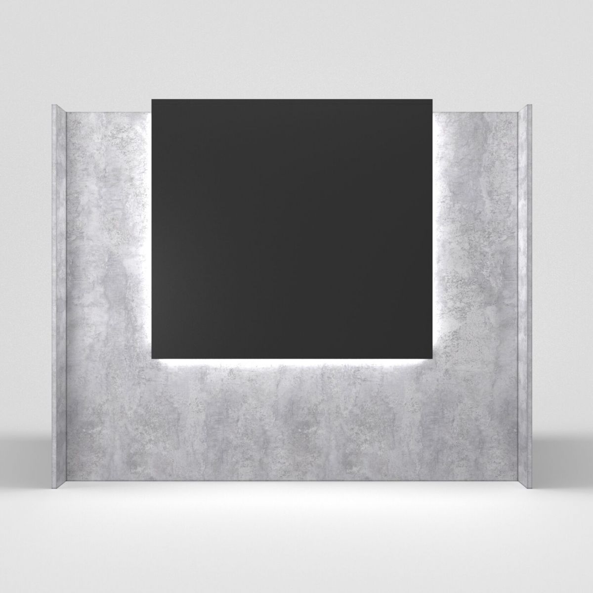 Ресепшен «Квадрат »Мрамор Цемент светлый + Чёрный