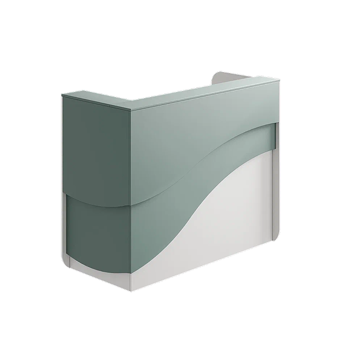 Ресепшн «Ривьера» в МДФ пленке белый/ниагара