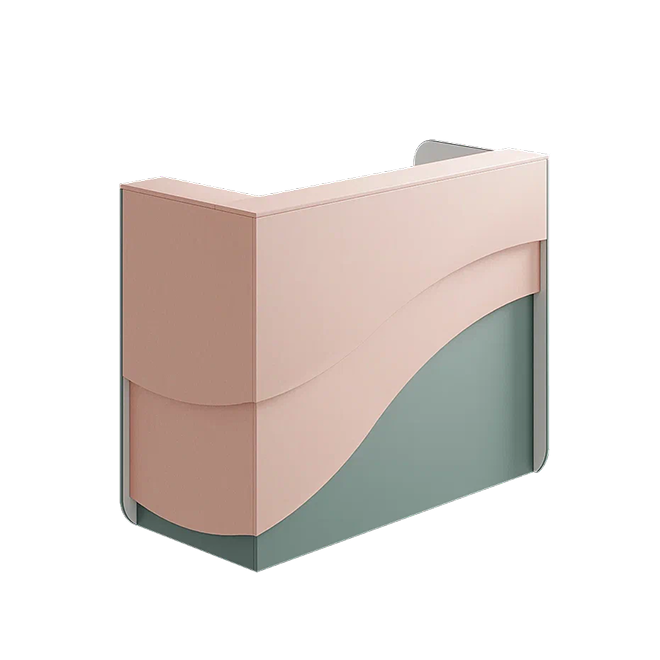 Ресепшн «Ривьера» в МДФ пленке ниагара/камелия