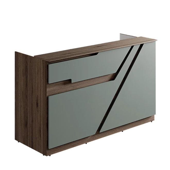 Ресепшн «Техно» в МДФ пленке дуб неский/ниагара