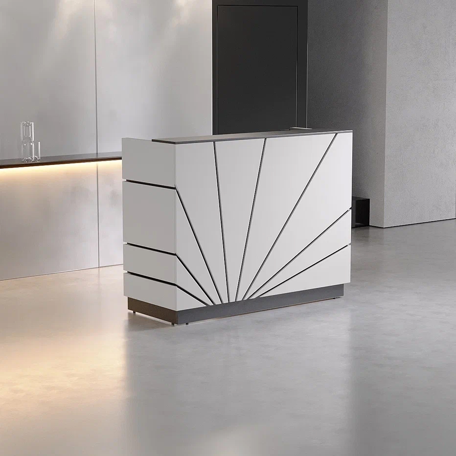 Ресепшн «Рей» черный/белый