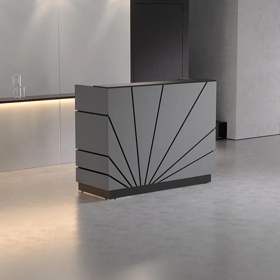 Ресепшн «Рей» черный/серый шифер