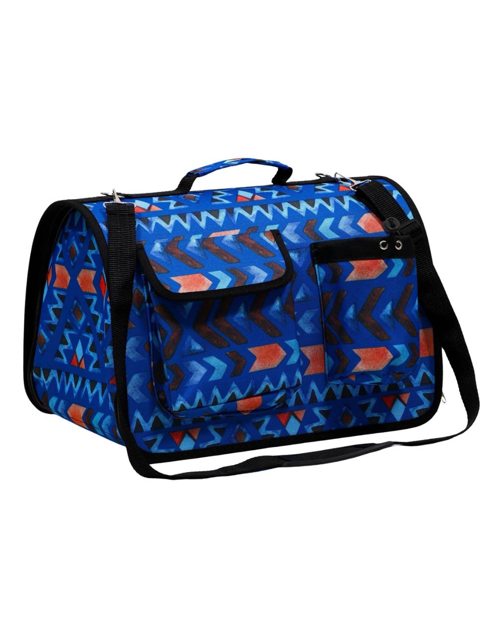 Сумка - переноскара для животных, каркасная с карманами, 40 х 25 х 26 см, синяя