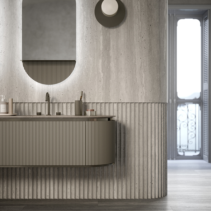 Комплект мебели №3 Oasis Naos 216х56x45 см подвесной центральная тумба 2 боковые тумбы и топ ФОТО