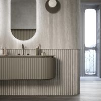 Комплект мебели №3 Oasis Naos 216х56x45 см подвесной центральная тумба 2 боковые тумбы и топ схема 3