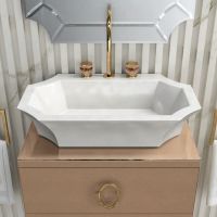 Комплект мебели №36 Oasis Daphne подвесная тумба с раковиной 74х52.5х220 см схема 4