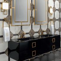 Комплект мебели №31 Oasis Daphne подвсеная тумба со столешницей с двумя раковинами 174х52.5х220см схема 3