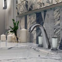 Комплект мебели №19 Oasis Lutetia напольный 165х56х230 см консоль стелешница раковина схема 7