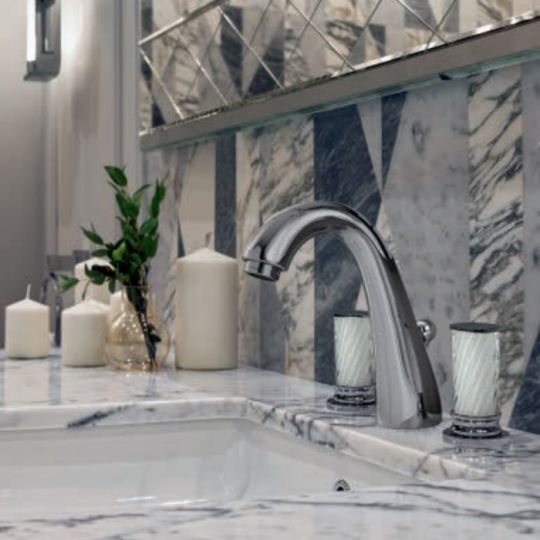 Комплект мебели №19 Oasis Lutetia напольный 165х56х230 см консоль стелешница раковина схема 7