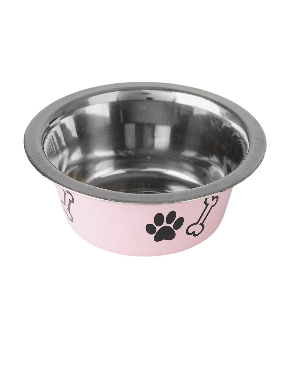 Миска стандартная цветная с принтом, 240 мл, розовая