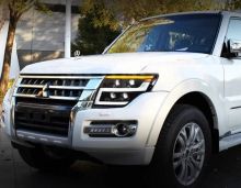 Фары светодиодные, вариант 4, на Мицубиси Паджеро IV