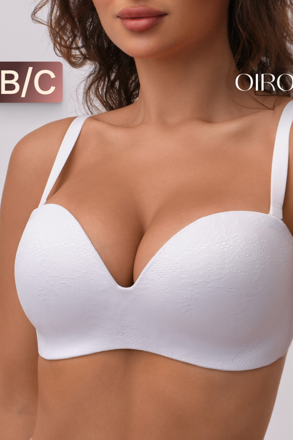 Бюстгальтер балконет OIRO без косточек Snowdrop 1317006 [белый]