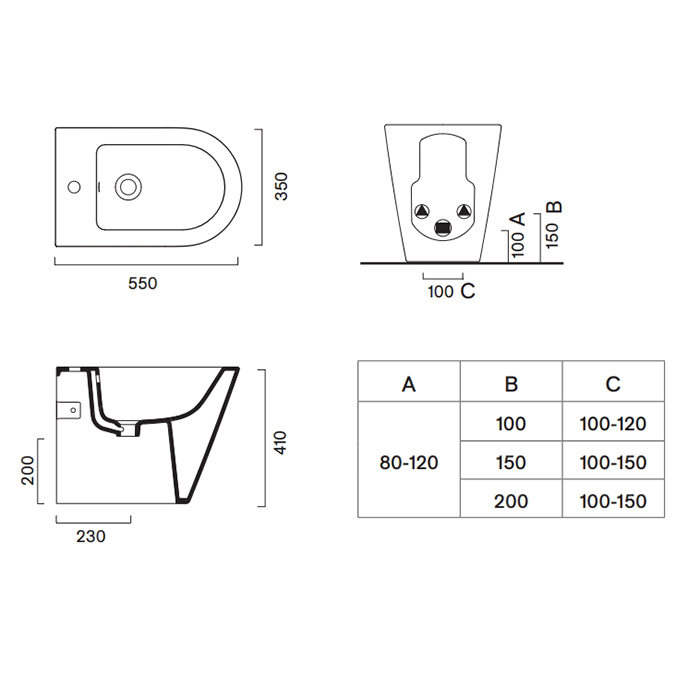 Биде Catalano Zero 119551001 напольное ФОТО
