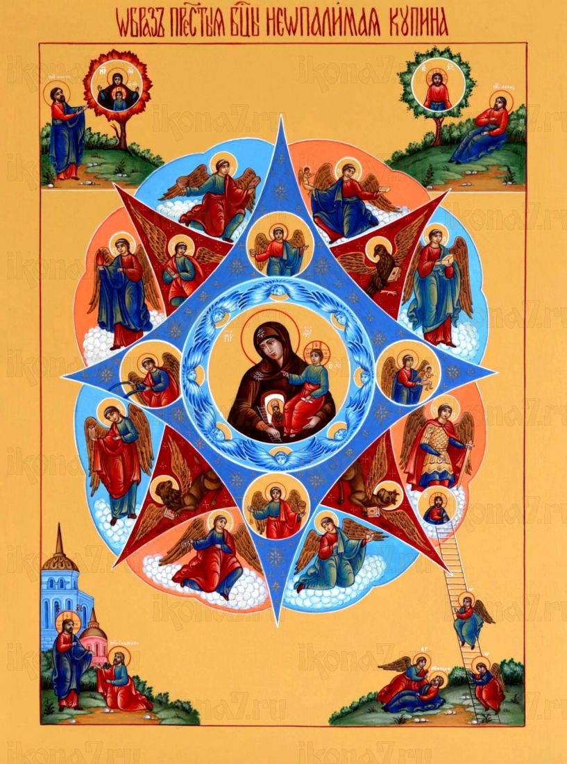 Неопалимая купина икона Божией Матери (UV-печать)(10316)
