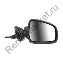Зеркало правое механика, большое, литое  Logan, Duster, Largus